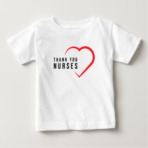 Danke Nurses  Herz Rot Baby T-shirt