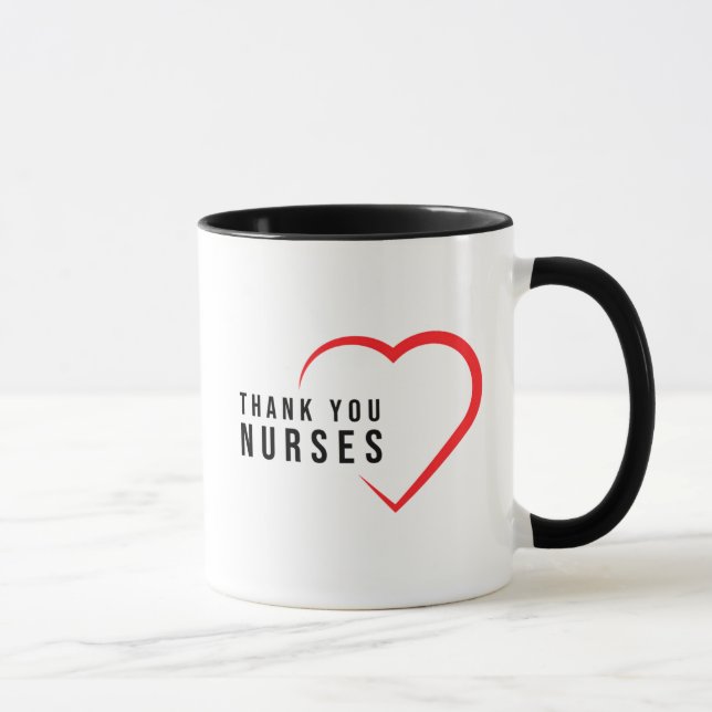 Danke Nurses| Herz Rot Tasse (Rechts)