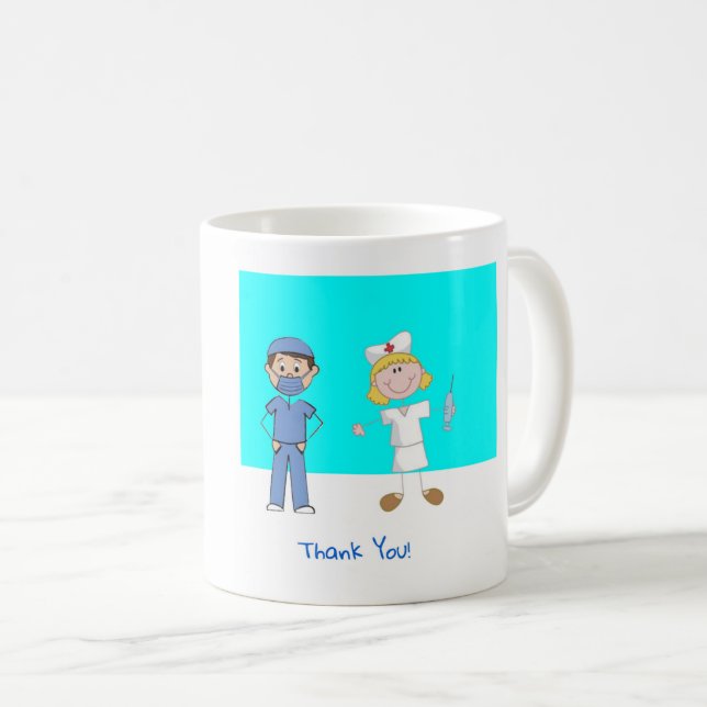Danke, Nurses Kaffeetasse (VorderseiteRechts)