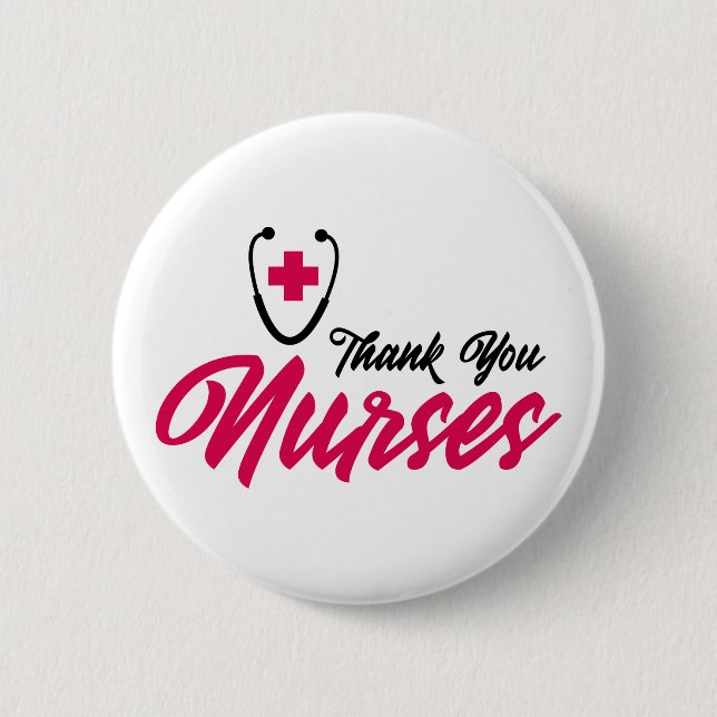 Danke, Nurses | Rosa Button (Vorderseite)