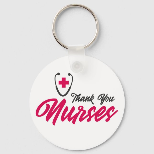 Danke, Nurses | Rosa Schlüsselanhänger (Vorderseite)