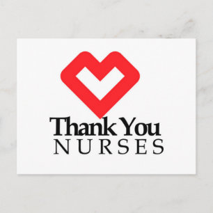 Danke, Nurses Rotes Herz Postkarte