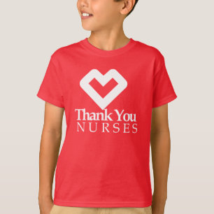 Danke Nurses Rotes Herz T-Shirt