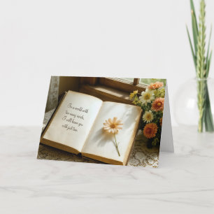 Danke Offenes Vintage-Buch Karte