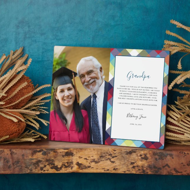 Danke, Opa | KARIERTER FOTO Fotoplatte (Seite)