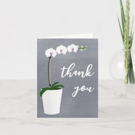 "Danke" Orchid Elegantenschrift | Leere Innen Karte
