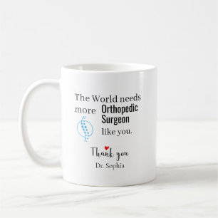 Danke Orthopäde Chirurg Benutzerdefinierter Name Kaffeetasse