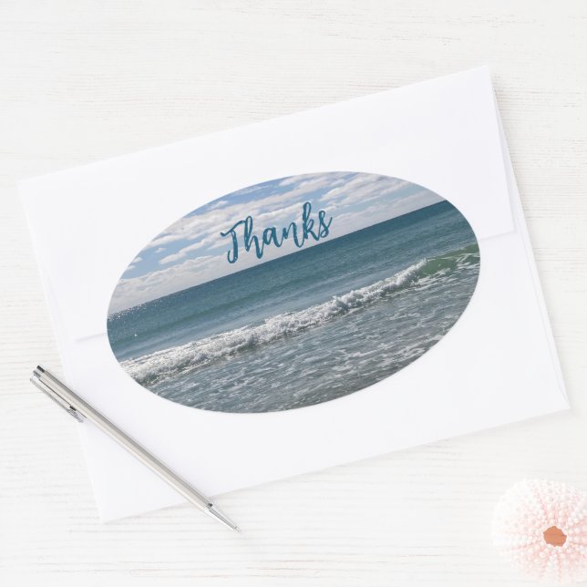 Danke Oval Sticker (Umschlag)