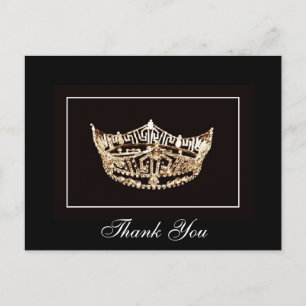 Danke Pageant Crown Postcard Postkarte
