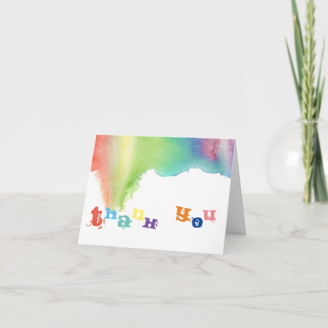 Danke, Paint Spritzer Dankeskarte (Vorderseite)