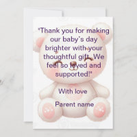 "Danke-Paket: Das perfekte Baby Dankeschön-Karte