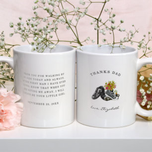 Danke Papa   Neben mir gehen Aquarellschuhe Kaffeetasse