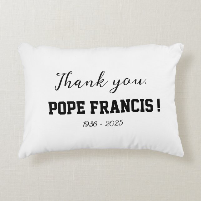 Danke, Papst Franziskus ist gestorben! Dekokissen (Vorderseite)