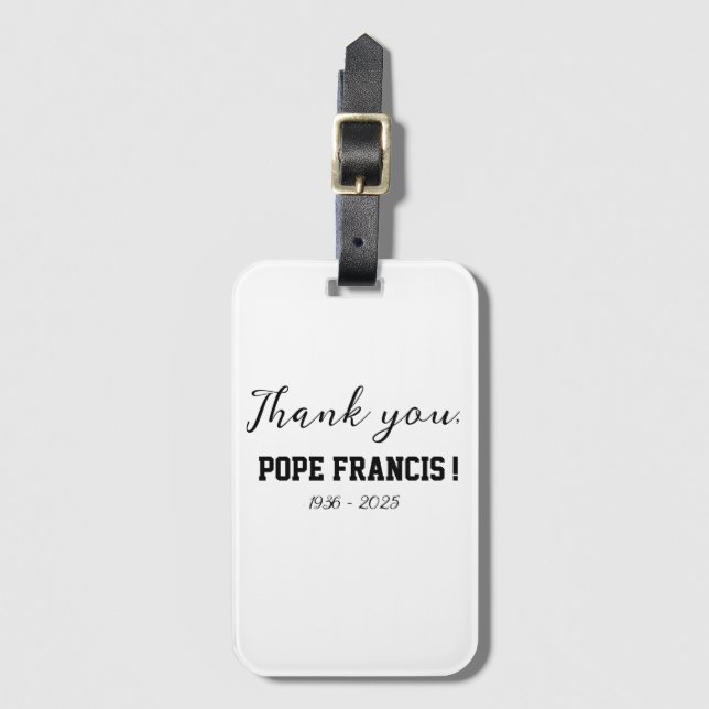 Danke, Papst Franziskus ist gestorben! Gepäckanhänger (Vorderseite Vertikal)