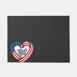 Danke Patriotenherz Vintage-Vektordesign_1 Fußmatte
