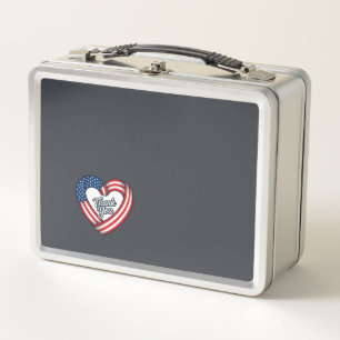 Danke Patriotenherz Vintage-Vektordesign_1 Metall Brotdose