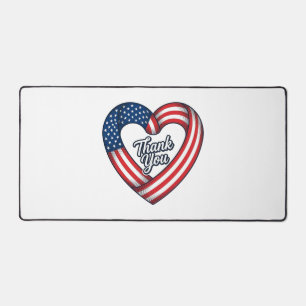 Danke Patriotenherz Vintage-Vektordesign_1 Schreibtischunterlage