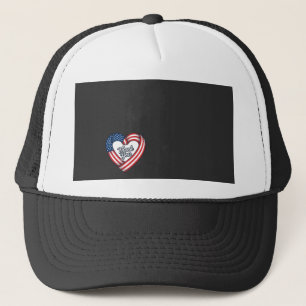 Danke Patriotenherz Vintage-Vektordesign_1 Truckerkappe
