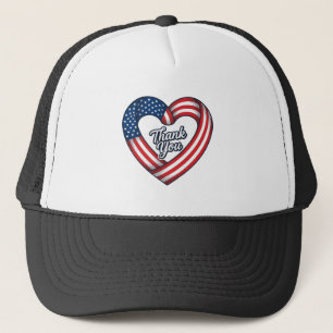 Danke Patriotenherz Vintage-Vektordesign_1 Truckerkappe