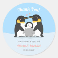 Danke Penguin Family Baby Dusche Dekorativ