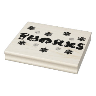 Danke Penguin Pengins Snowflakes Danke Briefmarke Gummistempel