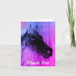 Danke, Pferd Lila Dankeskarte