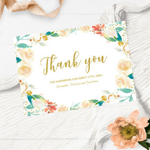 Danke Pfirsich-Blumenkranz Baby Shower