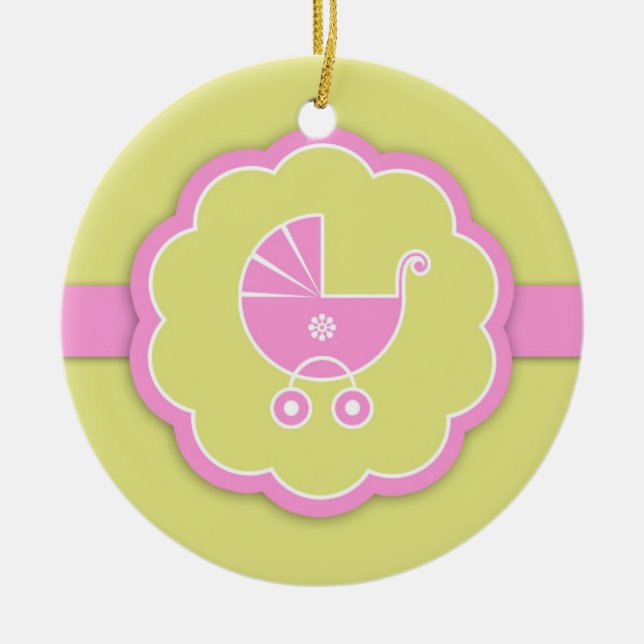 Danke Pink Baby Duwer Gefallen Ornament (Vorne)