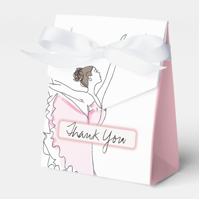 Danke Pink Ballerina Birthday Baby Fevor Boxes Geschenkschachtel (Vorderseite)