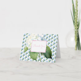 Danke Pink Blue Hydrangea Faltkarte