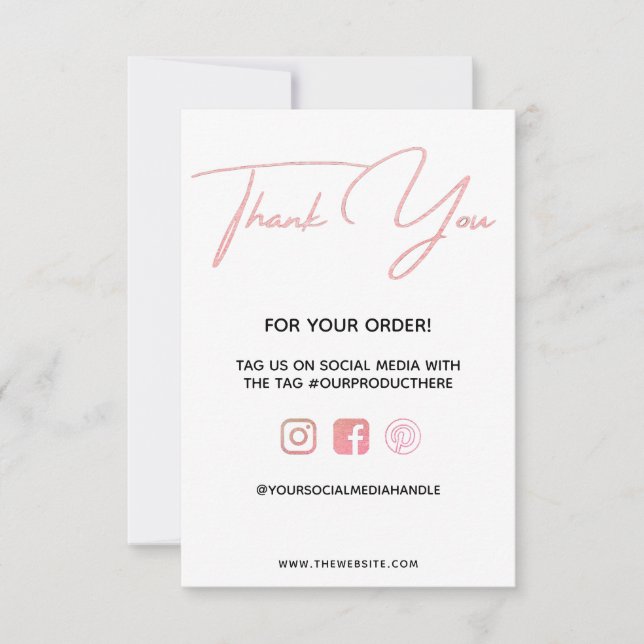 Danke Pink Custom Media Insert (Vorderseite)