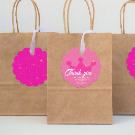 Danke Pink Doll Birthday Party, Princess Crown Geschenkanhänger