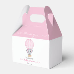 Danke, Pink Elephant Baby Girl Dusche Geschenkschachtel