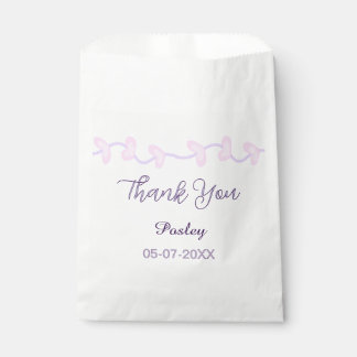 danke pink lila pastell hochzeit name datum lea geschenktütchen
