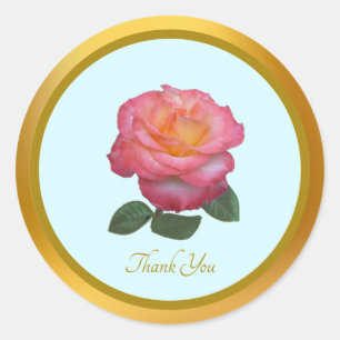 Danke Pink Rose Aufkleber