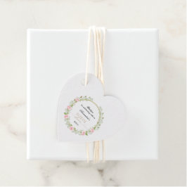 Danke Pink Roses & Baby's Breathe Geschenkanhänger