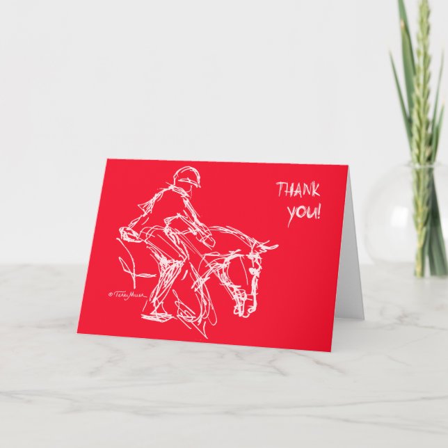 Danke Pony! Kardieren Sie Rot (Vorderseite)