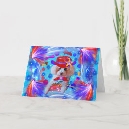 Danke Poodle Grußkarte Karte