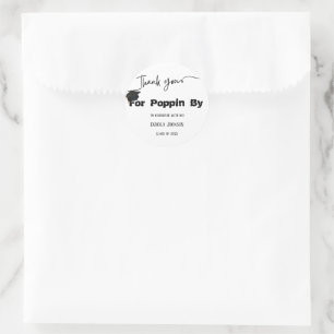 Danke, poopin von Abschluss Aufkleber, Popcorn Runder Aufkleber