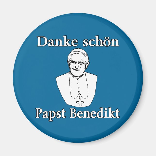 Danke Pope Benedict Magnet (Vorne)