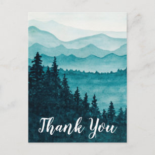 Danke Postcard, Aquarelllandschaft Postkarte