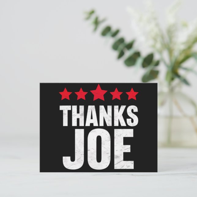 Danke Präsident Joe Biden Danke Joe Postkarte (Stehend Vorderseite)