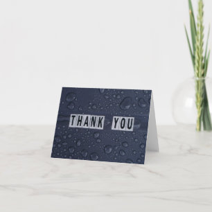 Danke Regentropfen Navy Blau - Party Hochzeit