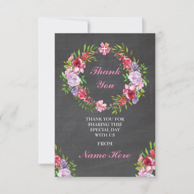 Danke religiöses Kranz-Kreuz-heilige mit (Vorderseite)