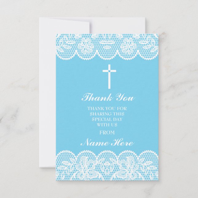 Danke religiöses Spitze-Kreuz-heilige mit (Vorderseite)