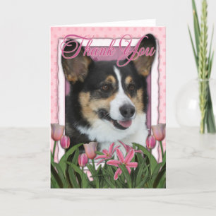 Danke - rosa Tulpen - Corgi