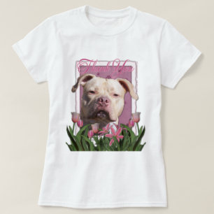 Danke - rosa Tulpen - Pitbull - Jersey-Mädchen T-Shirt