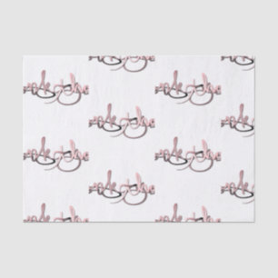 "Danke" Rose Gold&Gray Gradient Handschrift Seidenpapier