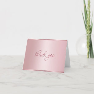 Danke Rose Gold Handschrift Text Trendig