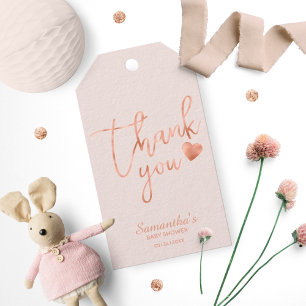 Danke Rose Goldfolie Rosa Erröten Gefallen Geschenkanhänger